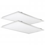 2x4 LED Backlit Panel Lights - 5,000 Lumens - 50W Dimmable Light Fixture - 2 Pack - 4000K - Natural White - 2 Pack