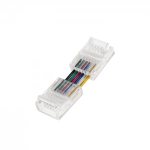 Solderless Clamp-On Up / Down ‘L’ Wire Connector - 12mm RGB + CCT LED Strip Lights