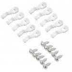 8mm COB LED Strip Light Mounting Clips With Screws - 10 Pack