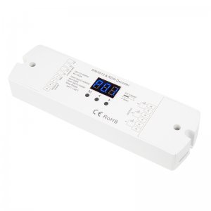 3 Channel LED DMX512 and RDM Decoder - 6A/CH - 12-24V - Digital Display - 72-144W