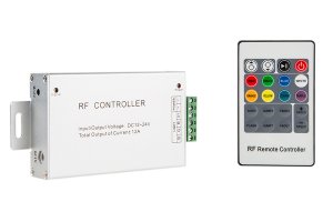 RGB LED Controller w/ RF Remote - Dynamic Color-Changing Modes - 4 Amps/Channel