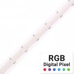 ColorBright™ Digital Pixel RGB COB LED Strip Light - Single Addressable Color-Chasing COB LED Tape Light - 5V - IP20