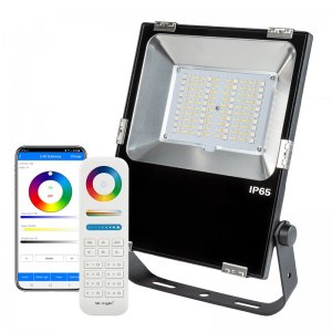 60W Smart LED Flood Light Fixture - MiLight / MiBoxer RGB+Tunable White - 120V - 6000 Lumens