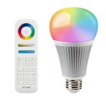 9W A19 MiLight RGB+Tunable White LED Light Bulb - RF Remote Optional - 60W Equivalent - 850 Lumens