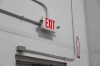 White LED Exit Sign/Emergency Light Combo w/ Battery Backup - Single or Double Face - Adjustable Light Heads