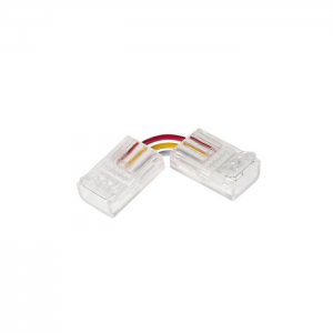 Solderless Clamp-On Left / Right ‘L’ Wire Connector - 10mm Tunable White LED Strip Lights