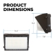 120W LED Wall Pack - Bypassable Photocell - 16,800 Lumens - 400W Metal Halide Equivalent - 4000K / 5000K