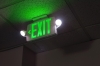 White LED Exit Sign/Emergency Light Combo w/ Battery Backup - Single or Double Face - Adjustable Light Heads