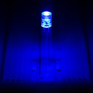 5mm Blue LED - 470 nm - T1 3/4 LED w/ 120 Degree Viewing Angle