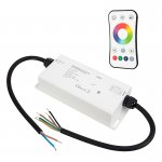 Waterproof 4 Channel Receiver with RGB/RGBW RF Remote - 5 Amps/Channel