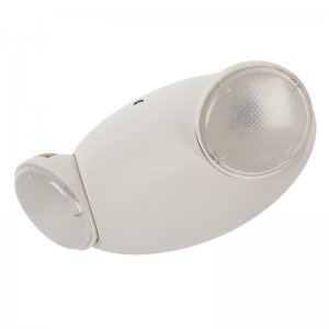 Dual-Head LED Emergency Light with Battery Backup - Adjustable Round Light Heads