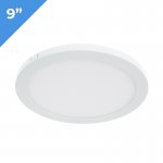 9” LED Downlight w/ White Interchangeable Trim - 18W Flush Mount Ceiling Light - 1,440 Lumens - 100 Watt Equivalent - 4000K/3000K - Dimmable