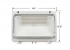 120W White LED Wall Pack - 15600 Lumens - Glass Lens - 1000W MH Equivalent - 5000K