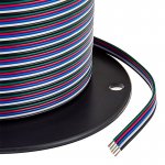 22 Gauge Wire - Five Conductor RGB+W Power Wire