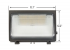 120W LED Wall Pack - Integrated Photocell - 15600 Lumens - Glass Lens - 1000W MH Equivalent - 5000K