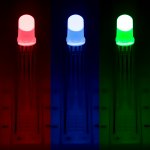 5mm Diffused Tri-Color LED - RGB T1 3/4 LED w/ 15 Degree Viewing Angle