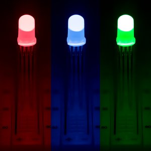 5mm Diffused Tri-Color LED - RGB T1 3/4 LED w/ 15 Degree Viewing Angle