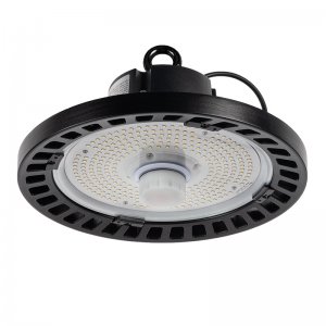 150W Black UFO LED High Bay Light - Programmable Motion Sensor - 22000 Lumens - 400W MH Equivalent