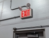 Red LED Exit Sign - NYC Emergency Light with Backup Battery - (2) Adjustable Light Heads