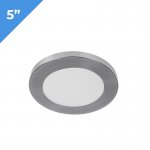 5” LED Downlight w/ Satin Nickel Trim - 6W Flush Mount Ceiling Light - 360 Lumens - 50 Watt Equivalent - 4000K/3000K - Dimmable