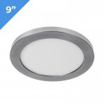 9” LED Downlight w/ Satin Nickel Trim - 18W Flush Mount Ceiling Light - 1,440 Lumens - 100 Watt Equivalent - 4000K/3000K - Dimmable