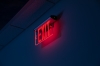 Edge Lit LED Exit Sign w/ Battery Backup - Single Face - Adjustable Angle