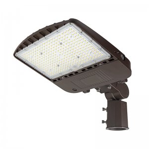 200W LED Parking Lot Light - Shoebox Area Light with Knuckle Slipfitter Mount - 28000 Lumens - 400W MH Equivalent - 4000K / 5000K