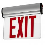 Edge Lit LED Exit Sign w/ Battery Backup - Single Face - Adjustable Angle