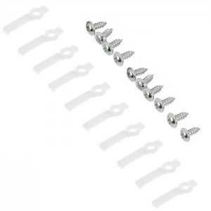 12mm LED Strip Light Mounting Clips With Screws - 10 Pack