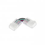 Solderless Clamp-On Left / Right ‘L’ Wire Connector - 10mm RGB LED Strip Lights