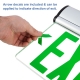 Edge Lit LED Exit Sign w/ Battery Backup - Single Face - Adjustable Angle