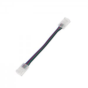 4" Solderless Clamp-On Jumper Connector - 10mm RGB LED Strip Lights