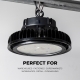 400W UFO LED High Bay Light With Reflector - 50,000 Lumens - 1,500W MH Equivalent - 5000K