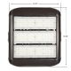 240W LED High Power Area Flood Light - 1000W Equivalent - 33600 Lumens