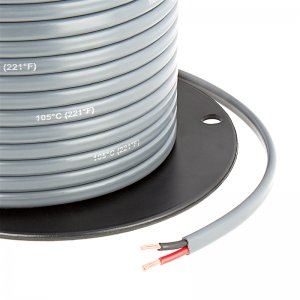 Gray Jacketed 14 Gauge Wire - Two Conductor Power Wire