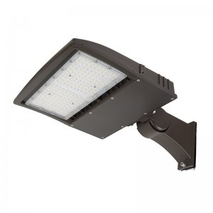 LED Parking Lot Light - 100W Shoebox Area Light - Pole Mount - 250W Metal Halide Equivalent - 13,500 Lumens - 5000K