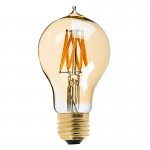 8W A19 Filament LED Light Bulb - Gold Tint Victorian Style Filament Bulb - Dimmable - 40W Equivalent - 470 Lumens