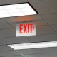 Red LED Exit Sign with Battery Backup - Single or Double Face