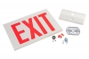 Red LED Exit Sign - NYC Emergency Light with Backup Battery - (2) Adjustable Light Heads