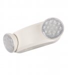 LED Emergency Light - Round Adjustable Lamp Heads - White Housing - 120-347 VAC